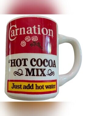 Carnation Hot Cocoa Mix Mug - Red & White